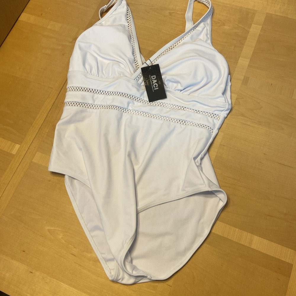 Daci Swimsuit White One Piece 16w Swimming Women's